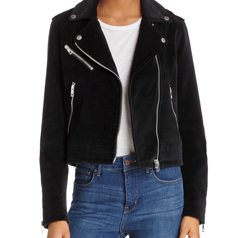 Rag & bone Mercer Velvet Motorcycle Jacket